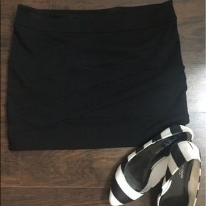Express Black Bandage Mini Skirt