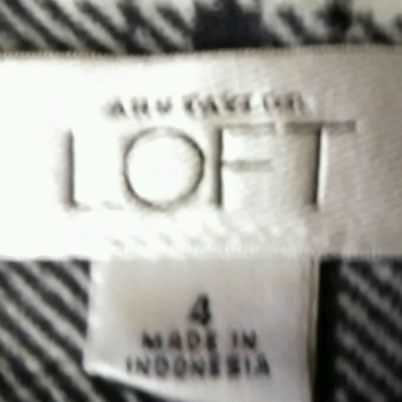 Ann Taylor Loft  Y2K Preppy Black White Skirt Size 4 - Picture 3 of 8