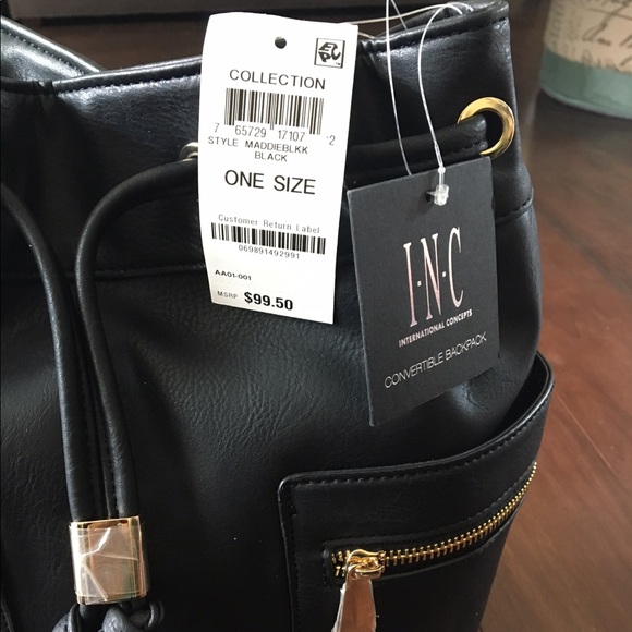 NWT Black INC convertible back pack / shoulder bag main image 8