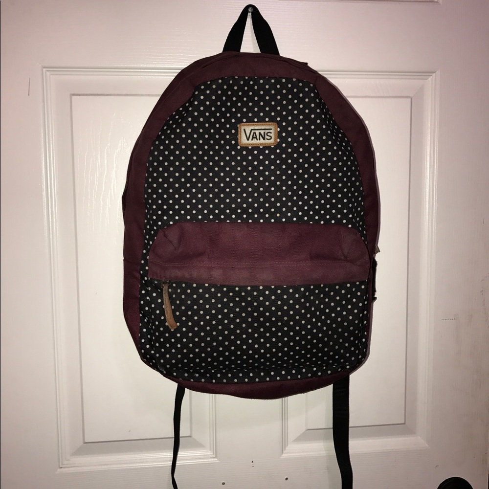 VANS polka dot maroon backpack