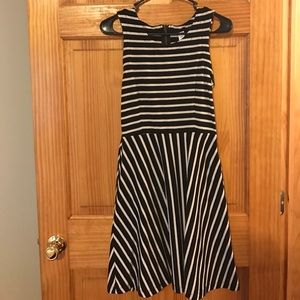 Black and cream striped dress