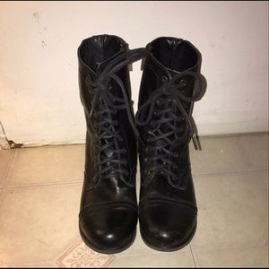 Steven Madden Black Combat Boots