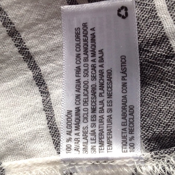 MERONA STRAPPED WHITE AND GRAY BLOUSE - Picture 5 of 6