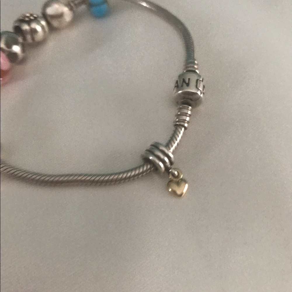 Pandora charm 14k and silver