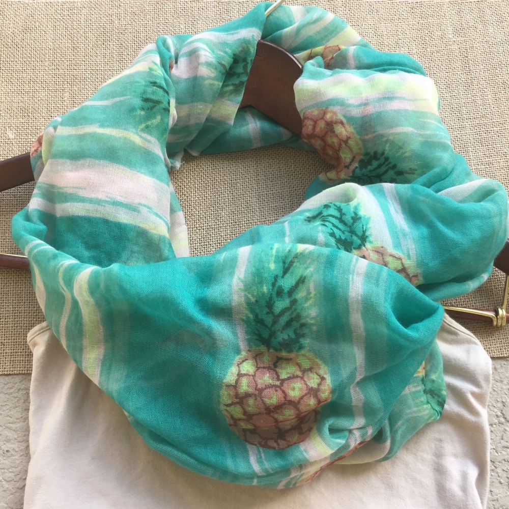 {pineapple & aqua} lightweight scarf/wrap