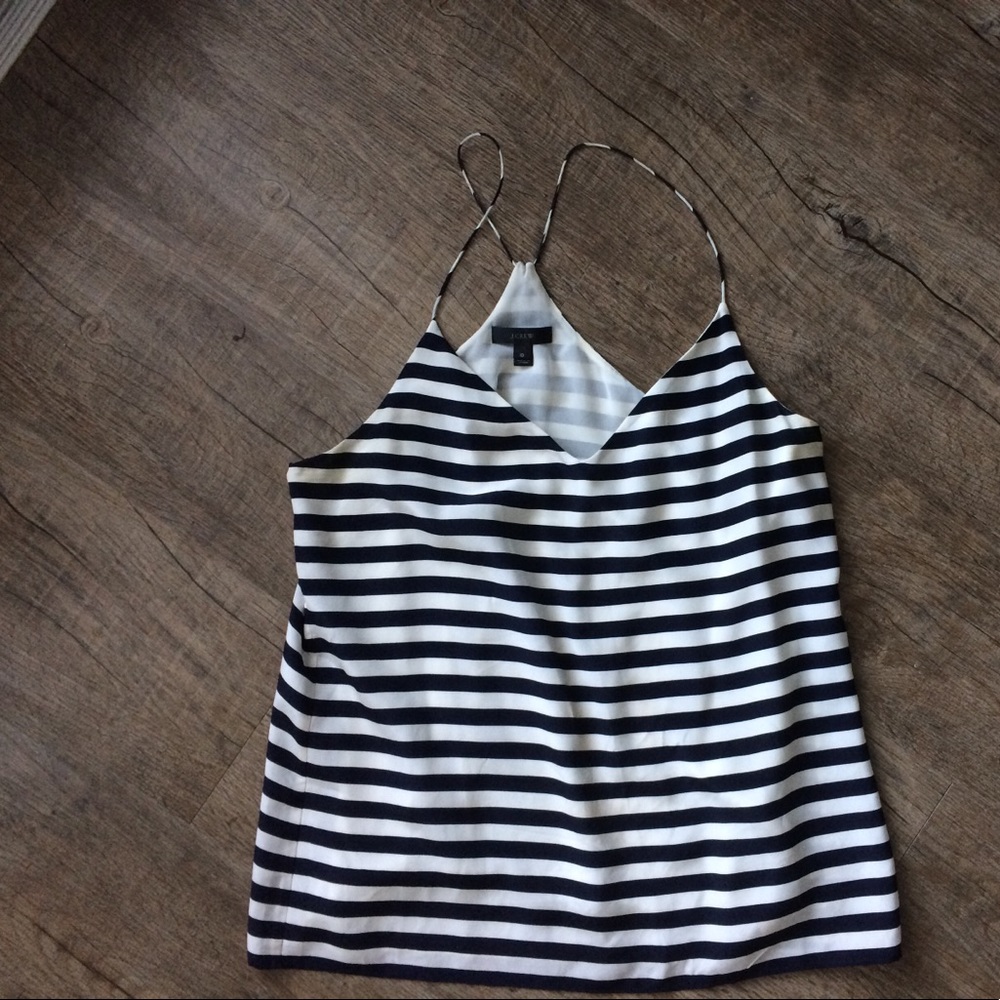 J. Crew Navy Stripped Top
