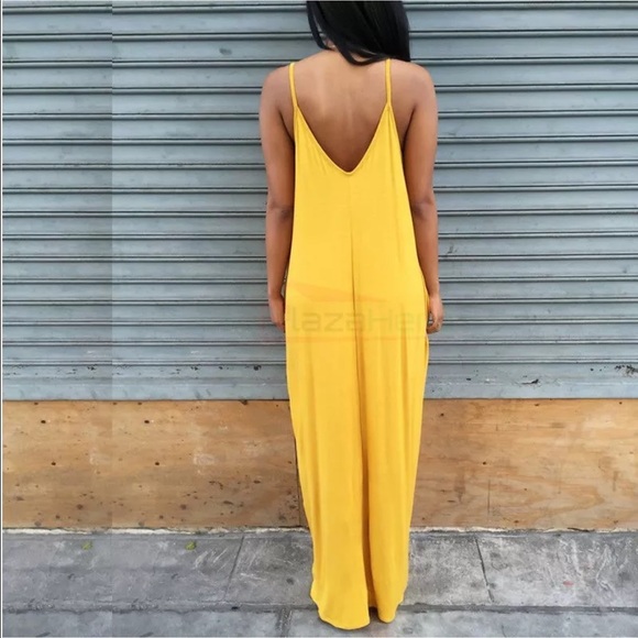 Dresses | Boho Yellow Dress Size Small | Poshmark