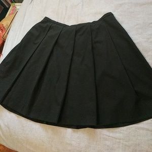 Black pleated dress skirt