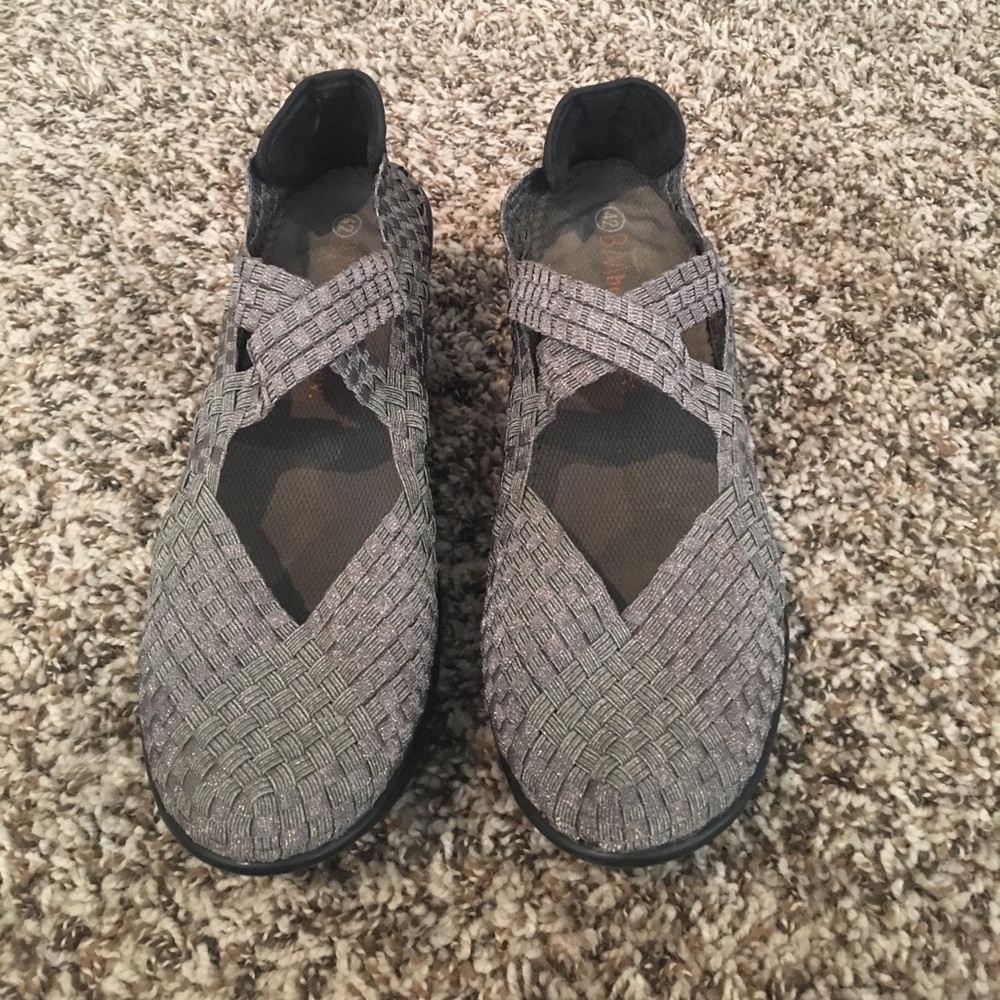 Silver + black Bernie Mev wedges