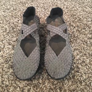 Silver + black Bernie Mev wedges