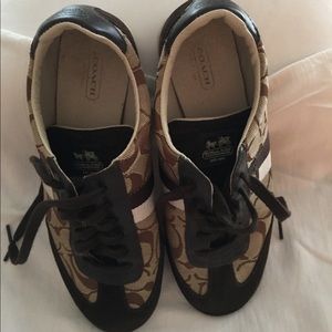 Coach Brown/Tan/white gym shoes