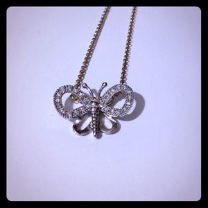 Sterling silver butterfly necklace