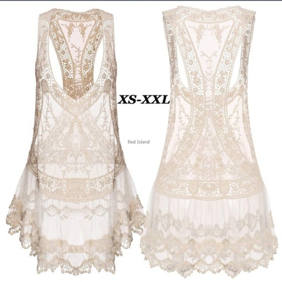 Cute and trendy lace bathing suit cover-up new - Picture 5 of 5