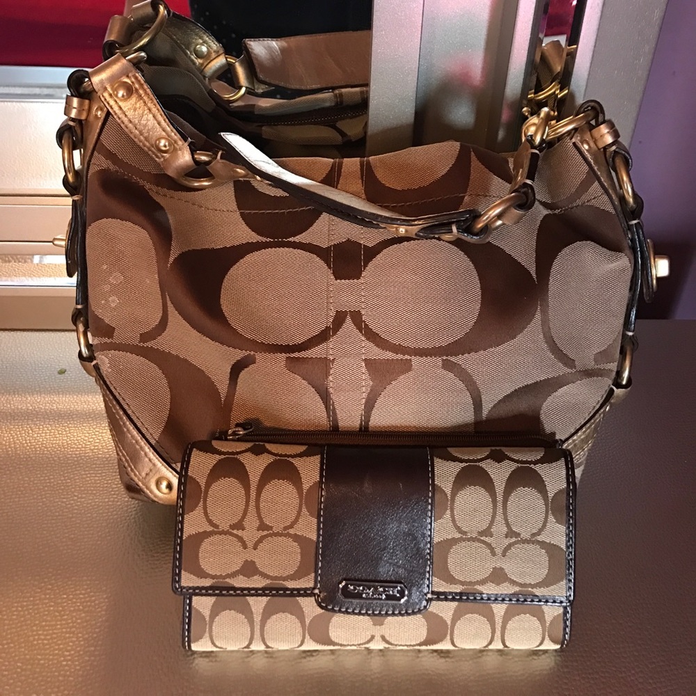Coach bag and wallet