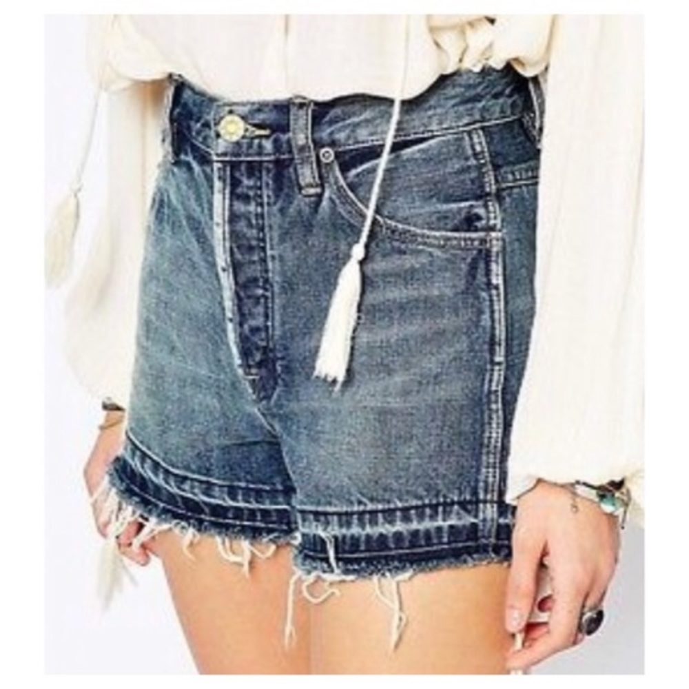 Free People Cut Off Denim Shorts