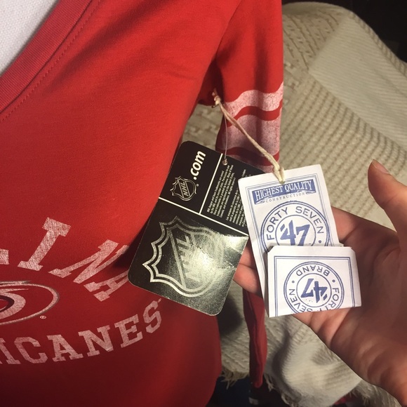 🆕 Carolina Hurricanes 47 NHL Long Sleeve T-Shirt - Picture 5 of 7