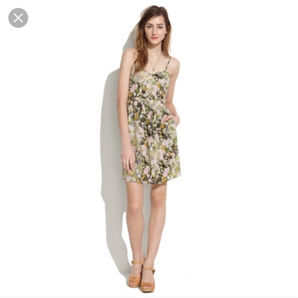Madewell Silk Cami Dress in Sungarden