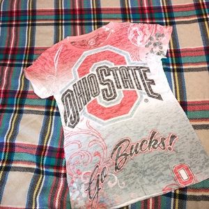 Ohio State Buckeyes burnout t shirt