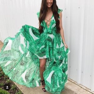 Gorgeous Palm Leaf Dress