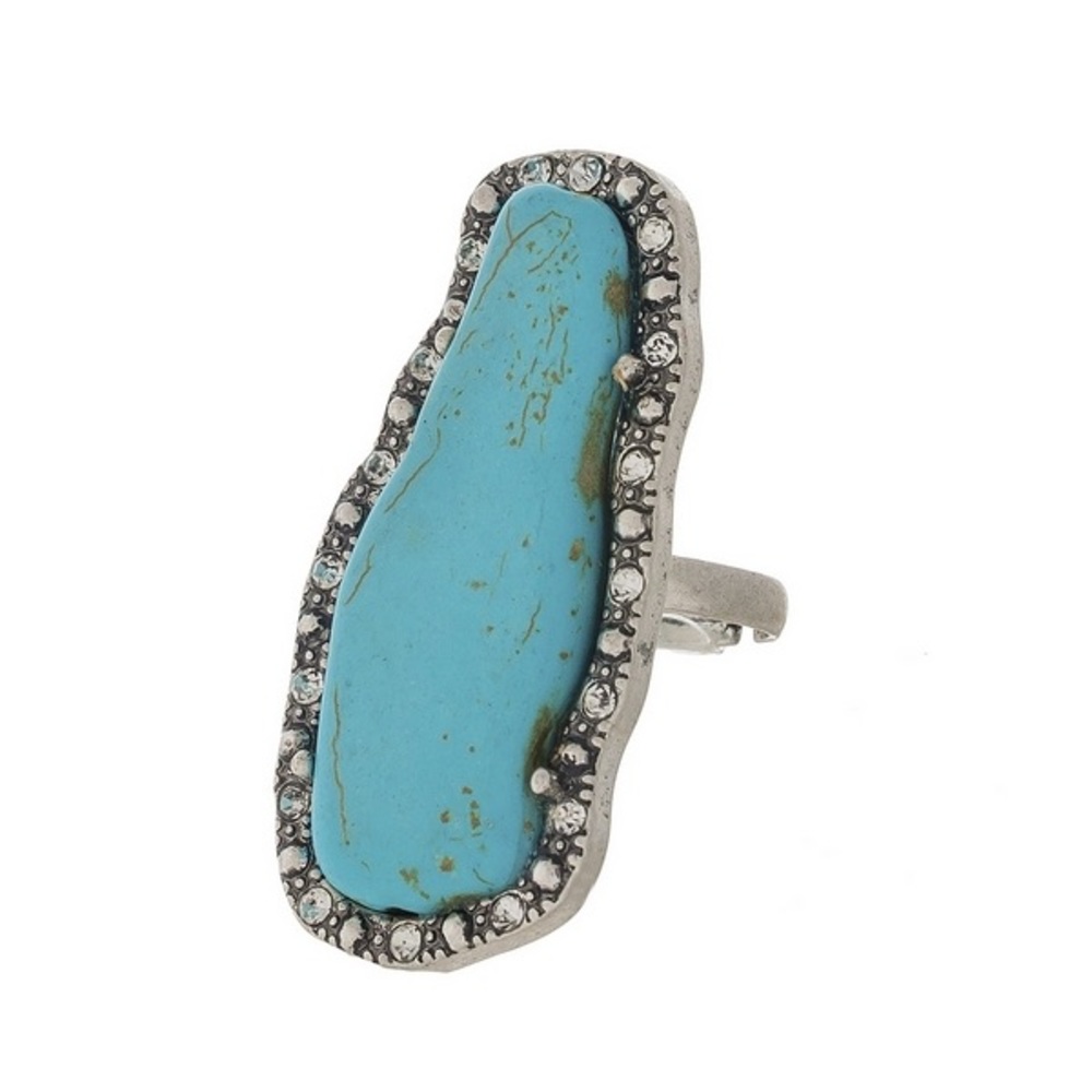 Turquoise Stretch Ring - Picture 3 of 3