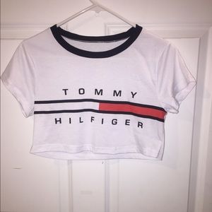 tommy hilfiger crop top