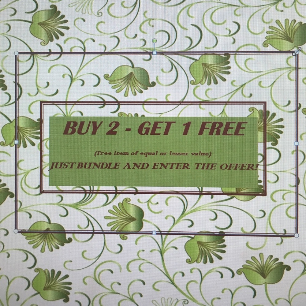 Sale!!!! Buy 2 get 1 free