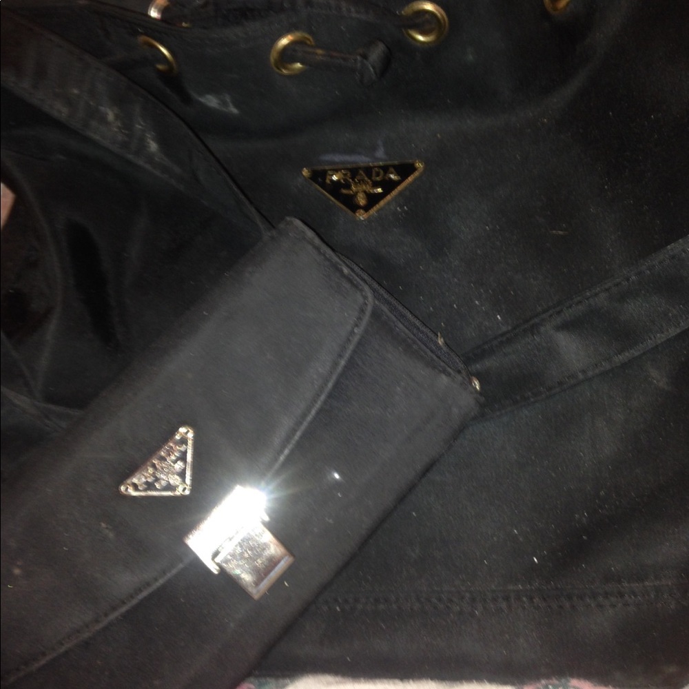 Prada bucket bag and wallet (will sell separately)