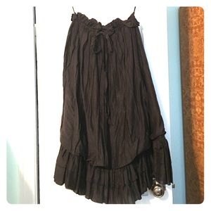 Strapless dress— Silk & cotton blend.