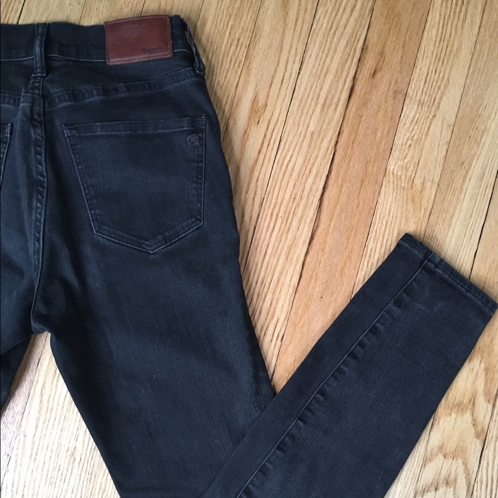 Madewell High Rise Black Skinny Jeans size 25