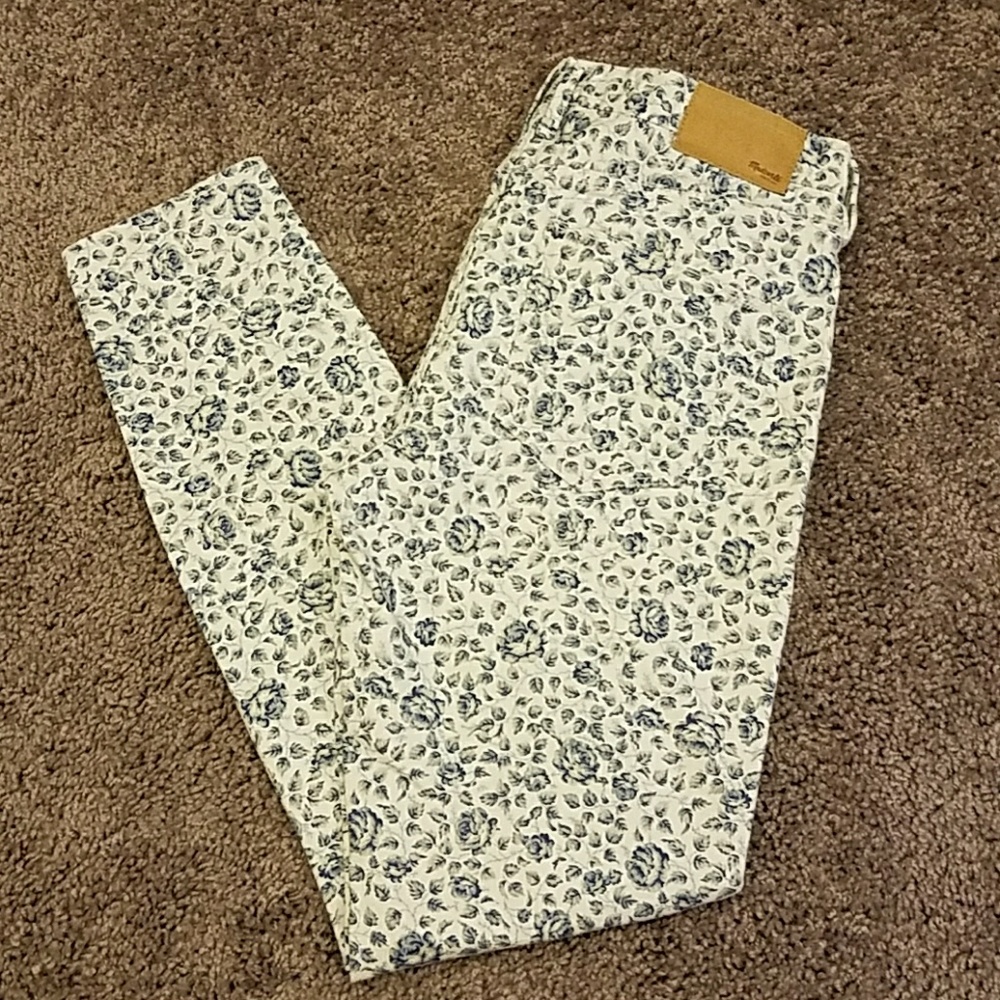 Madewell floral jeans
