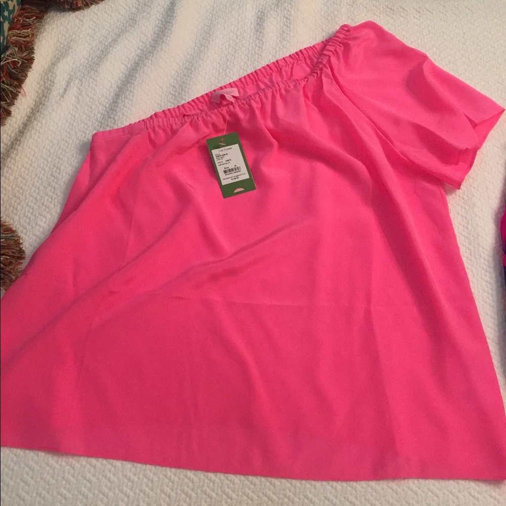 Lilly PULITZER one shouldered Pink top