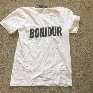 White Bonjour T-Shirt Never Worn