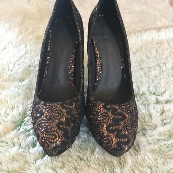 👠👠Colin Stuart Lace & Glitter Pumps👠👠 - Picture 2 of 6