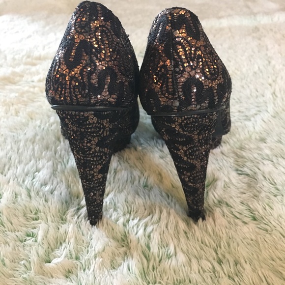 👠👠Colin Stuart Lace & Glitter Pumps👠👠 - Picture 4 of 6