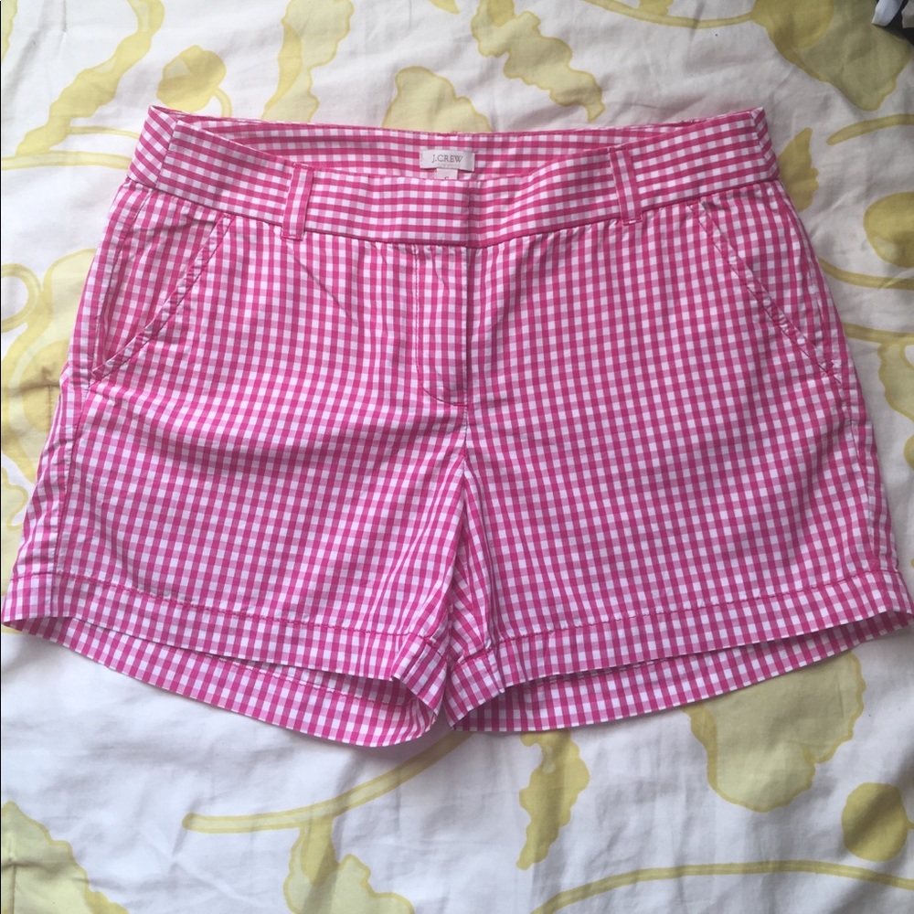 J.Crew Pink Gingham Shorts