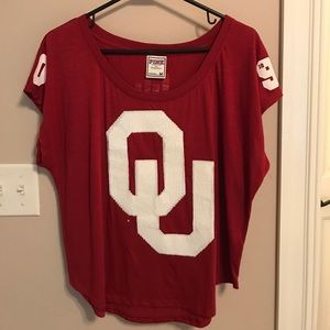 Victoria's Secret Pink OU Sooners Sequined Tee