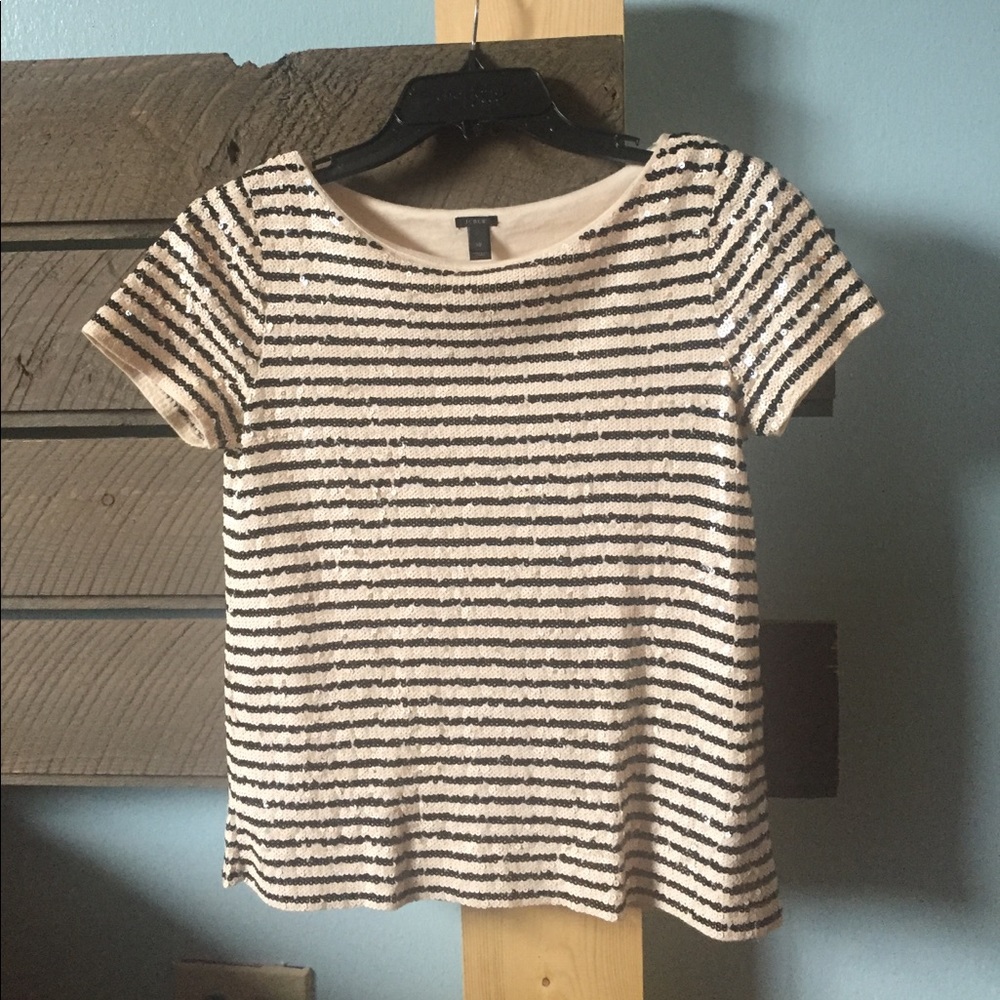 Black and white sequined shirt