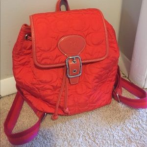 Nylon Coach mini backpack