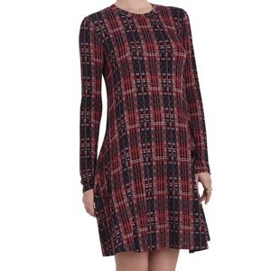 BCBG crewneck long- sleeve dress.