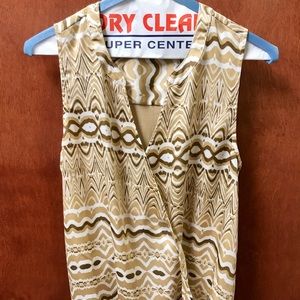 Sleeveless Shell Blouse-festive...