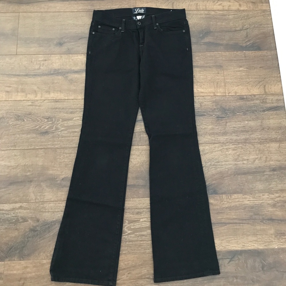Lucky brand black flare jean