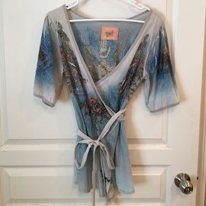 Butterfly Dropout wrap top