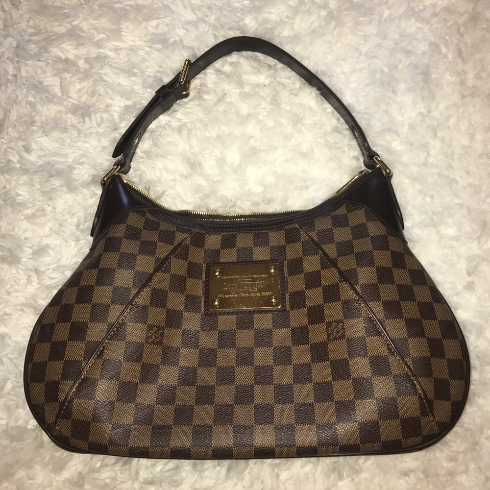 Louis Vuitton Damier Ebene Coated Canvas Thames GM