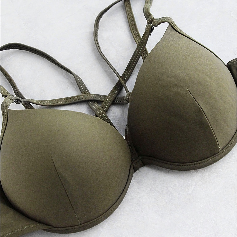 New Olive dark green two piece bikini set 👙 - Picture 5 of 6