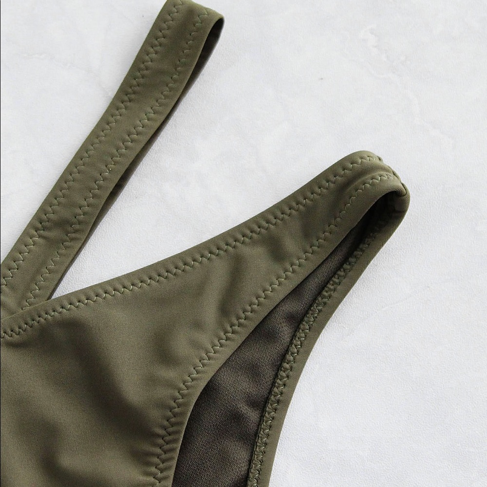 New Olive dark green two piece bikini set 👙 - Picture 6 of 6
