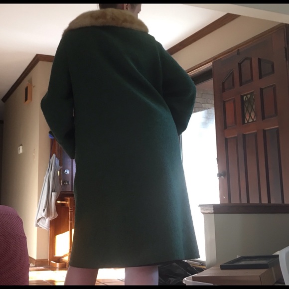 Green mink fur vintage coat amazing condition xl - Picture 2 of 5
