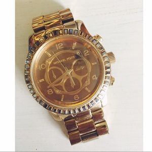 All gold MK watch, wrist measurements added!!
