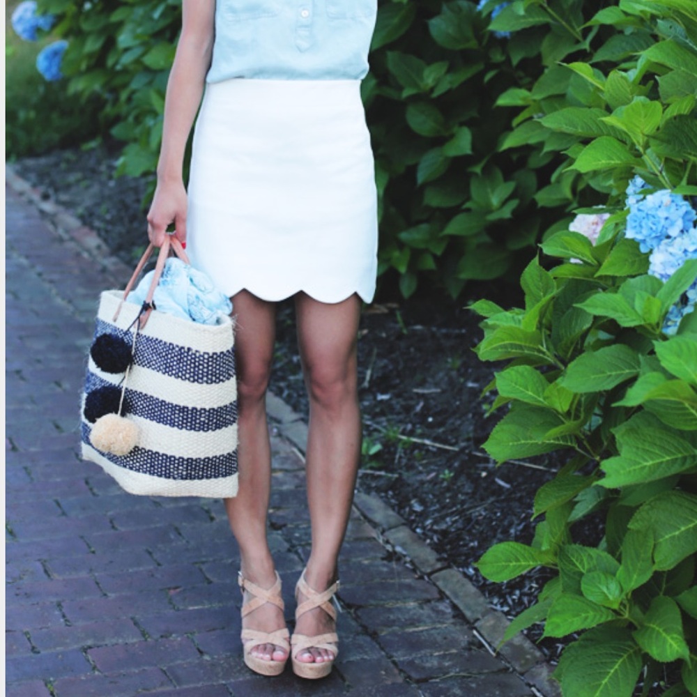Topshop scallop hem mini skirt