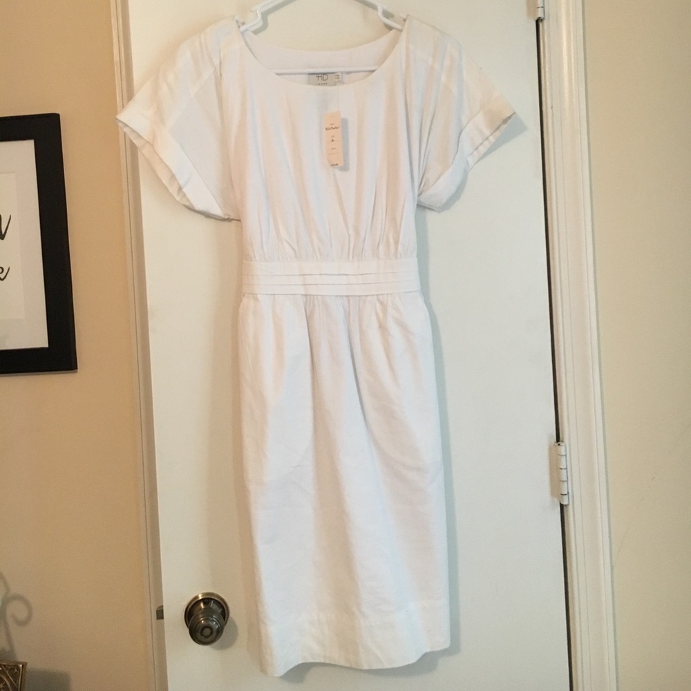 White anthropologie dress