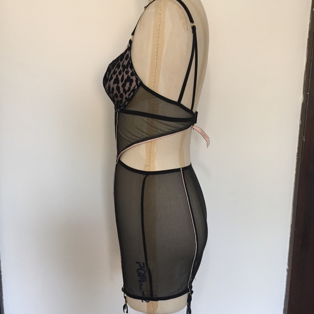 VS Leopard Lace Cut Out Garter Slip! - Picture 4 of 6